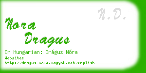 nora dragus business card